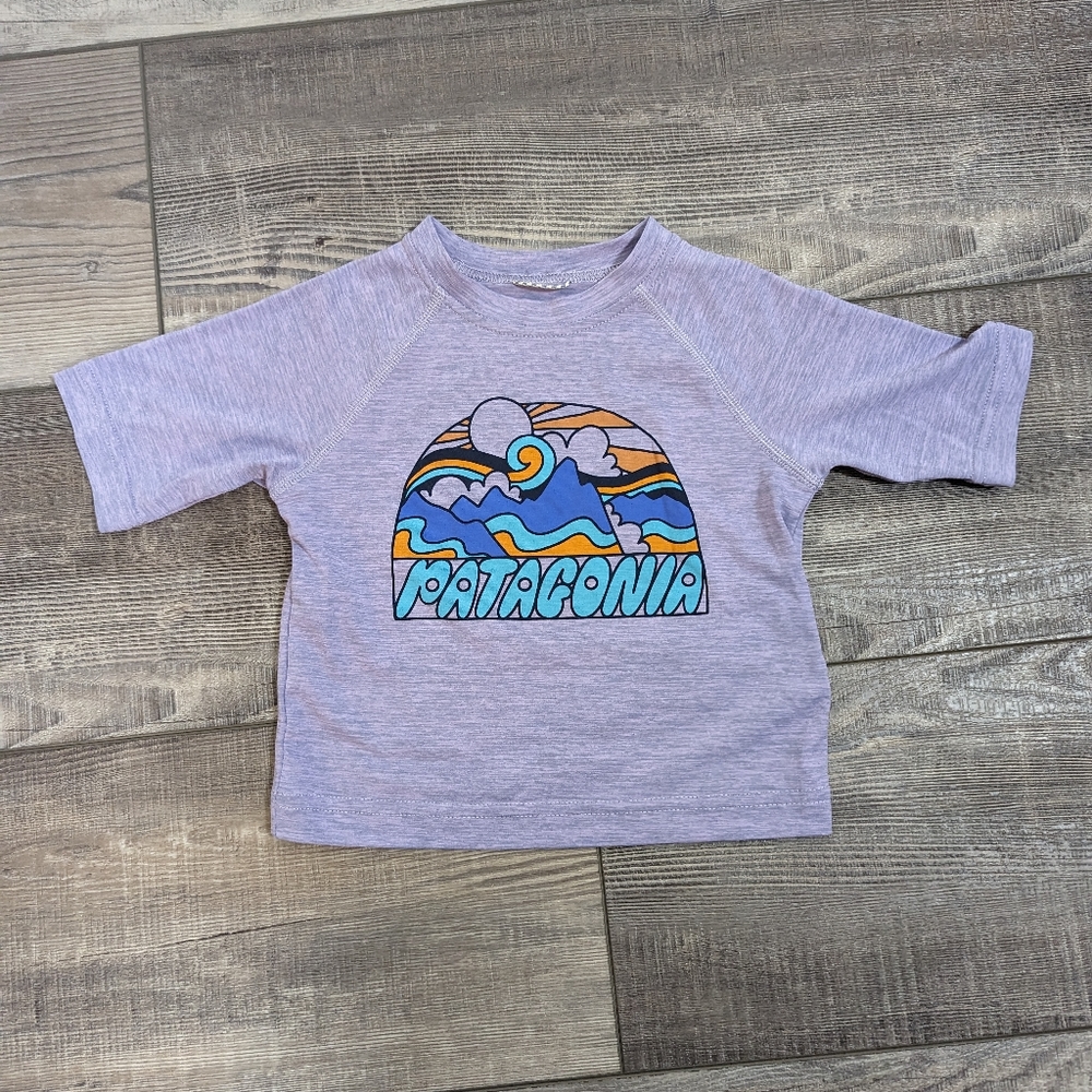 Patagonia Capilene Cool Short Sleeve Tee - Purple 6-9 months infant